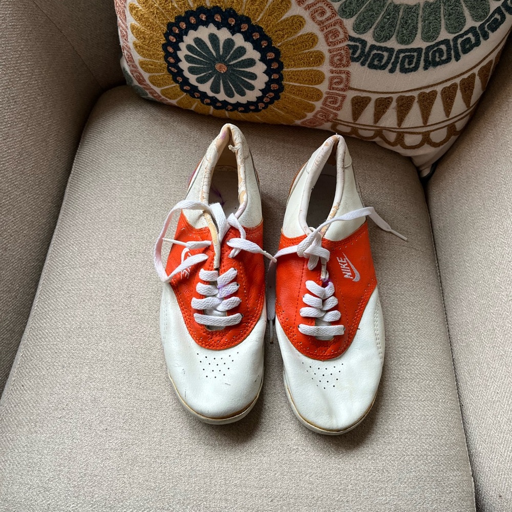Nike White and Red Athletic Shoes